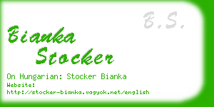 bianka stocker business card